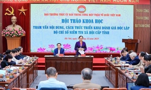 Bàn giải pháp và cách thức triển khai đánh giá độc lập bộ chỉ số niềm tin xã hội cấp tỉnh của MTTQ Việt Nam