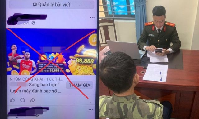 Công an xử lý trường hợp người đàn ông chia sẻ trang web đánh bạc trên Facebook cá nhân