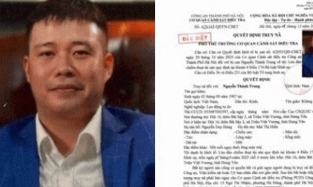 Giám đốc công ty cổ phần tập đoàn Hoa Hồng Nguyễn Thành Trung bị truy nã