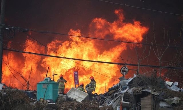 Cháy khu ổ chuột lớn nhất Seoul, Hàn Quốc 