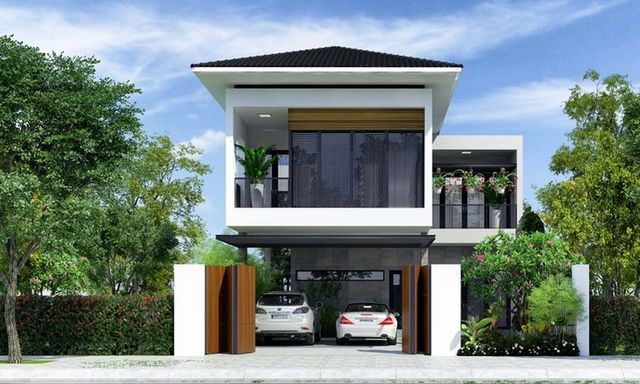 Mẫu biệt thự mini 2 tầng