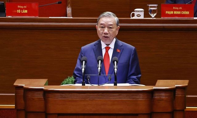 Tổng Bí thư Tô Lâm báo cáo về các văn kiện trình Đại hội XIV của Đảng