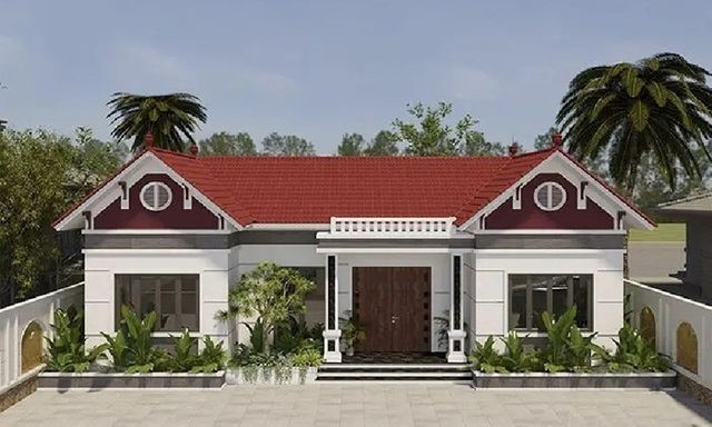 Mẫu nhà cấp 4 chữ U đẹp