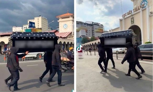 Khi nào xét xử nhóm người khiêng quan tài diễu phố trước chợ Bến Thành?