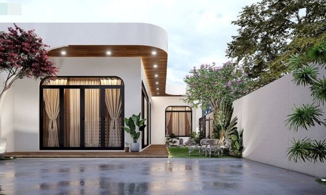 Mẫu nhà cấp 4 chữ L đẹp