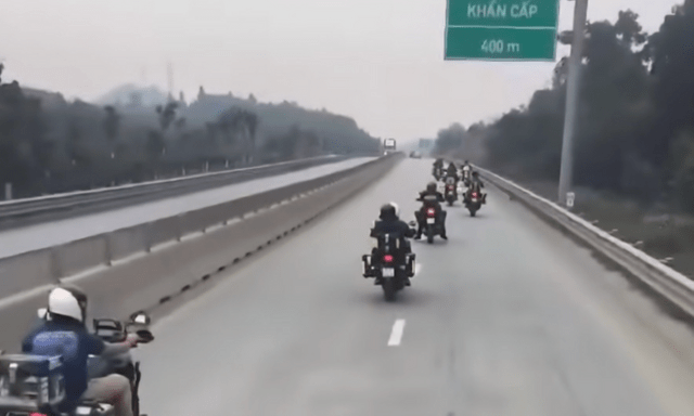 Xử phạt nhóm người lái mô tô phân khối lớn vào cao tốc Tuyên Quang – Phú Thọ