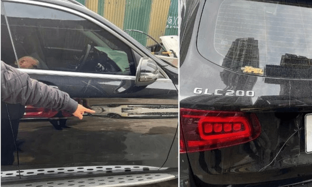 Diễn biến mới nhất vụ Mercedes GLC200 bị cào xước, bẻ gương, đập kính khi đỗ bên đường ở Hà Nội