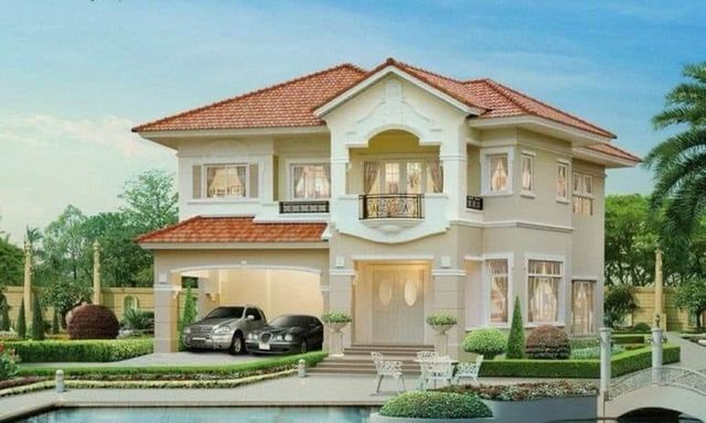 Gợi ý mẫu nhà vuông 2 tầng đẹp