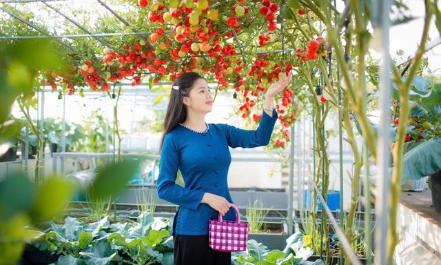 Mẹ đảm Bùi Thị Lệ Quyên biến sân thượng 100m2 thành 