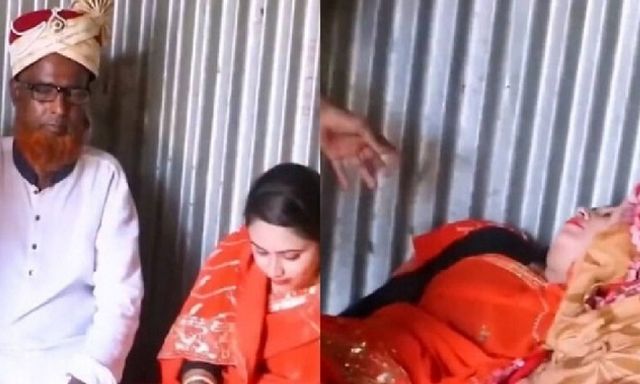 Clip: Cô dâu ngất xỉu ngay tại hôn lễ khi thấy nhan sắc chú rể, sự thật phía sau gây bất ngờ