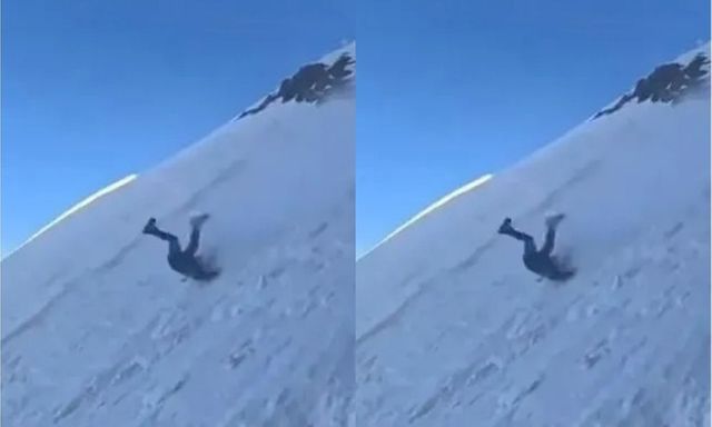 Clip: Trượt dài từ đỉnh núi cao 2.500m, nam du khách thoát nạn kỳ diệu
