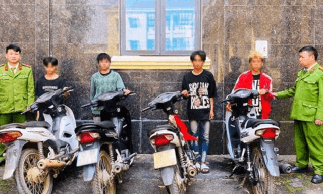 “Băng trộm nhí” liên tỉnh bị bắt giữ sau loạt vụ trộm xe máy