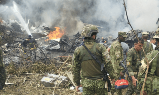 Rơi máy bay quân sự chở 125 người ở Colombia, ít nhất 34 người thiệt mạng