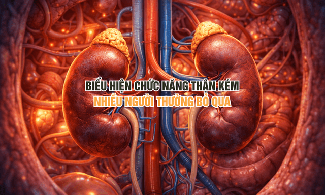 Biểu hiện chức năng thận kém nhiều người thường bỏ qua