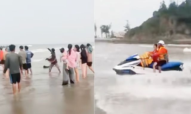 Kịp thời cứu sống hai anh em bị sóng cuốn ra xa khi tắm biển Cửa Lò