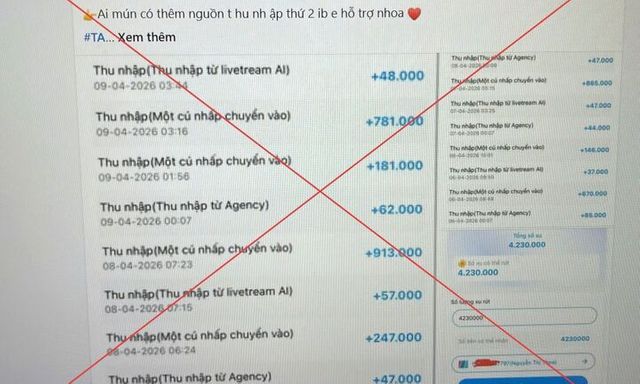 Công an cảnh báo các thủ đoạn lừa đảo liên quan tới “kiếm tiền online” thông qua livestream và các sàn thương mại điện tử quốc tế