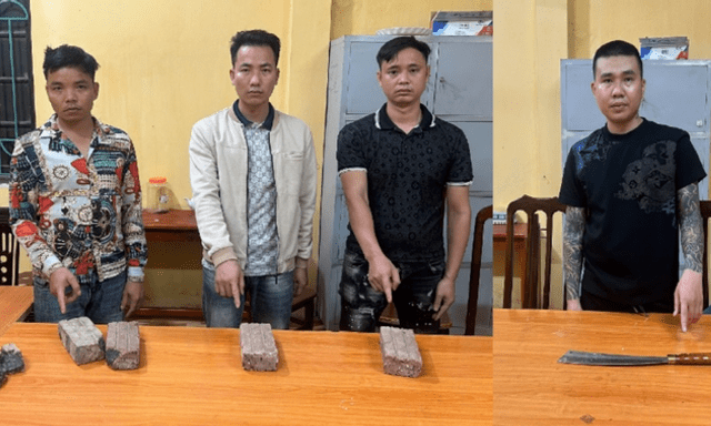 Khởi tố 4 đối tượng dùng hung khí 