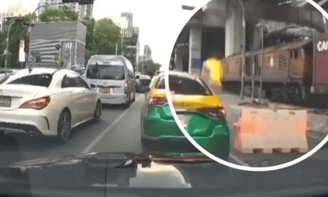 Clip: Khoảnh khắc tàu hỏa đâm vào xe buýt ở Bangkok, 8 người thiệt mạng