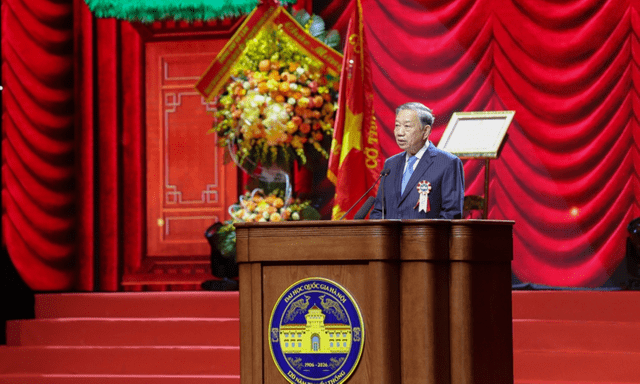Tổng Bí thư, Chủ tịch nước Tô Lâm: Đại học Quốc gia Hà Nội phải luôn tự soi mình trong trách nhiệm quốc gia
