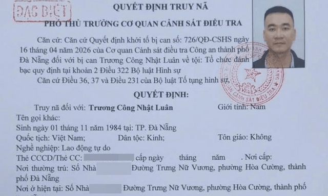 Truy nã đặc biệt kẻ cầm đầu đường dây cá độ bóng đá, giao dịch lên tới 350 tỷ 