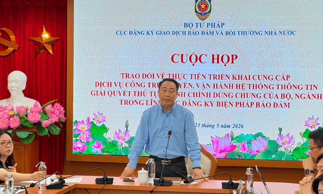 Thúc đẩy liên thông dữ liệu trong đăng ký giao dịch bảo đảm