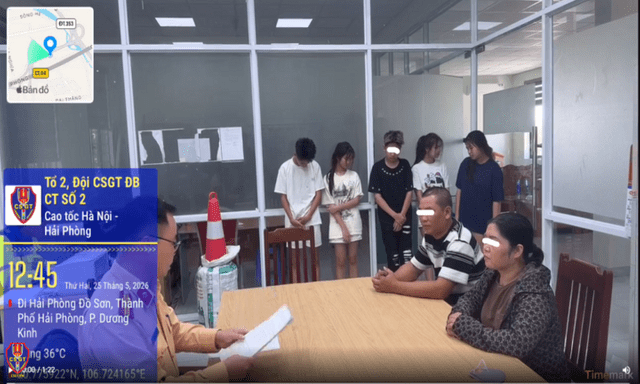 Phát hiện nhóm thiếu niên đi xe máy trên cao tốc Hà Nội – Hải Phòng lúc rạng sáng
