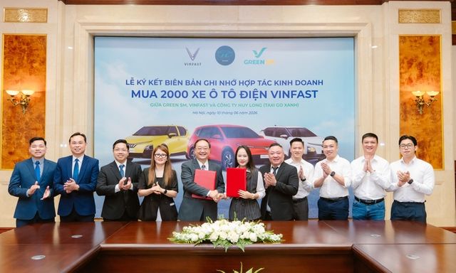 Công ty Huy Long hợp tác với Green SM đưa 2.000 ô tô điện VinFast vào kinh doanh dịch vụ vận tải