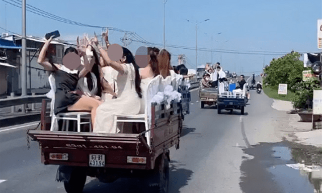 Vụ clip đoàn xe đưa dâu bằng xe ba bánh: 4 tài xế bị phạt vì lỗi gì?
