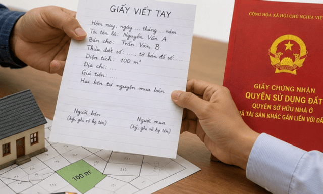 Thẩm quyền công nhận đất ở và cấp sổ cho đất mua bằng giấy viết tay