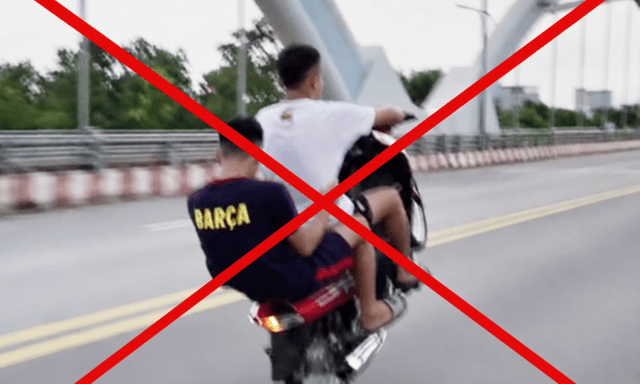 Xử lý nghiêm thanh niên điều khiển xe máy 