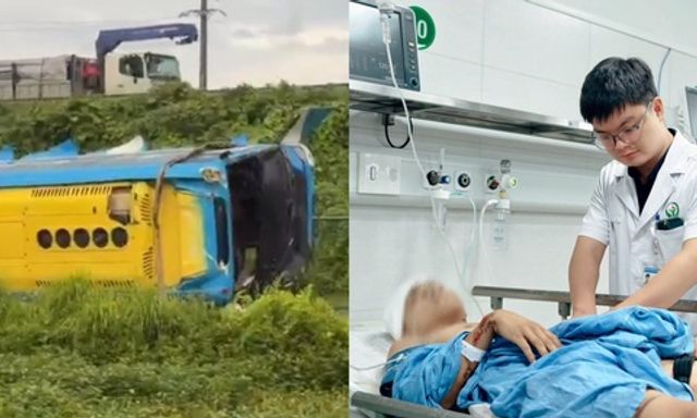 Vụ ô tô khách lao khỏi cao tốc Pháp Vân - Cầu Giẽ: Cấp cứu khẩn nhiều nạn nhân đa chấn thương