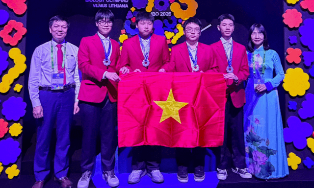 Học sinh Việt Nam đạt 4 Huy chương Bạc Olympic Sinh học quốc tế năm 2026: Lộ diện các 