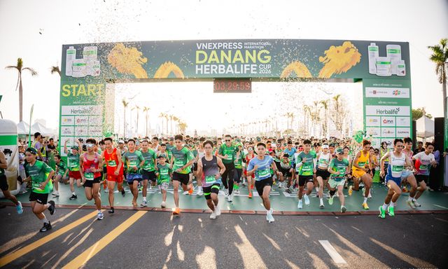 Hơn 13.000 vận động viên tranh tài tại VnExpress Đà Nẵng International Marathon Herbalife Cup 2026