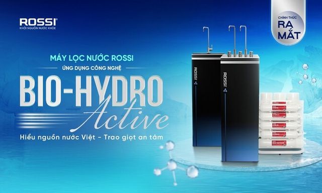 Tân Á Đại Thành ra mắt bộ ba máy lọc nước ROSSI ứng dụng công nghệ Bio-Hydro Active