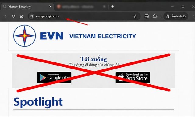 Cảnh báo ứng dụng giả mạo thương hiệu EVN có chứa mã độc, chiếm đoạt tài khoản ngân hàng