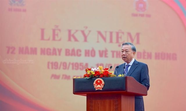 Phát biểu của Tổng Bí thư, Chủ tịch nước Tô Lâm tại Lễ kỷ niệm 72 năm Ngày Bác Hồ về thăm Đền Hùng