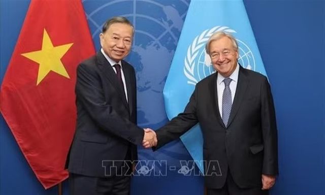 Tổng Bí thư, Chủ tịch nước Tô Lâm gặp Tổng Thư ký Liên hợp quốc António Guterres