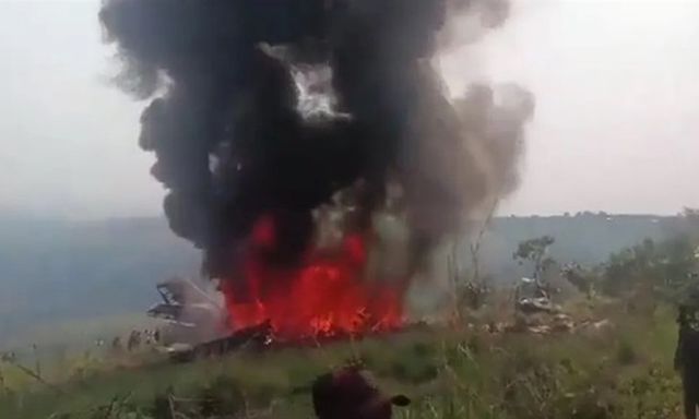 Clip: Hiện trường rơi máy bay quân sự ở Congo, 13 người thiệt mạng