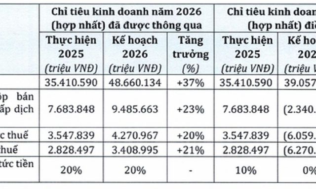 PNJ dự kiến lỗ hơn 6.200 tỷ đồng năm 2026, cổ tức tiền mặt về 0%
