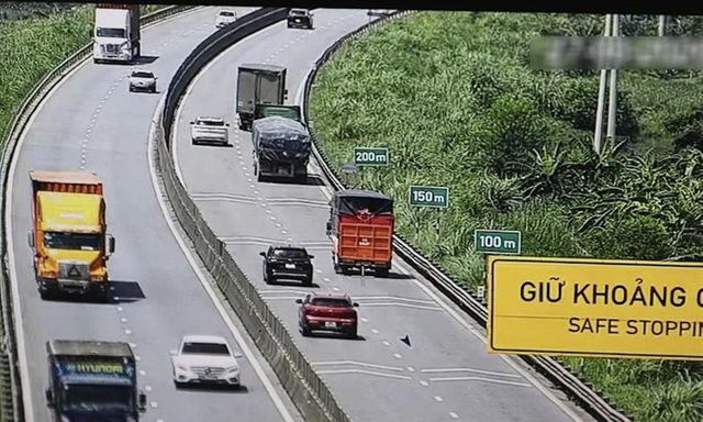 Đề nghị xác định những đoạn cao tốc phạt lỗi không giữ khoảng cách
