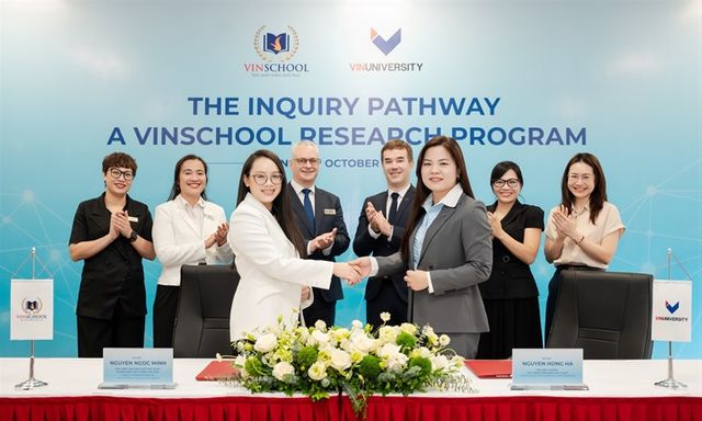 Vinschool và VinUni hợp tác phát triển năng lực nghiên cứu cho học sinh THPT
