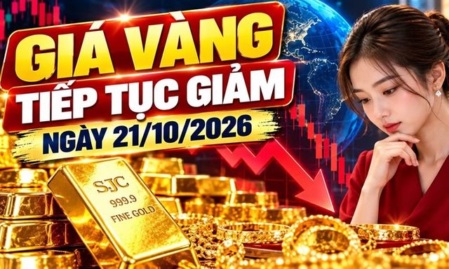 Giá vàng ngày 21/10: Giá vàng miếng và vàng nhẫn cùng giảm