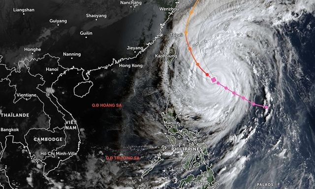 Siêu bão Champi bắt đầu gây gió mạnh, sóng lớn ở đông bắc Biển Đông