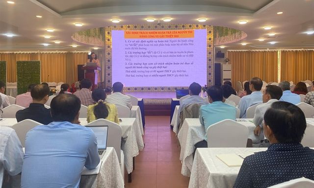 Tập huấn, bồi dưỡng kỹ năng, nghiệp vụ chuyên sâu về công tác bồi thường nhà nước tại An Giang