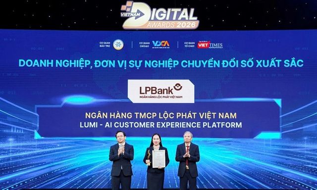 LPBank nhận Giải thưởng Chuyển đổi số Việt Nam 2026 với giải pháp tổng đài AI Lumi