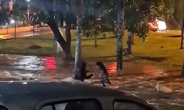 Khoảnh khắc thiếu nữ cố cứu bạn giữa dòng lũ dữ trước khi cả hai bị cuốn đi