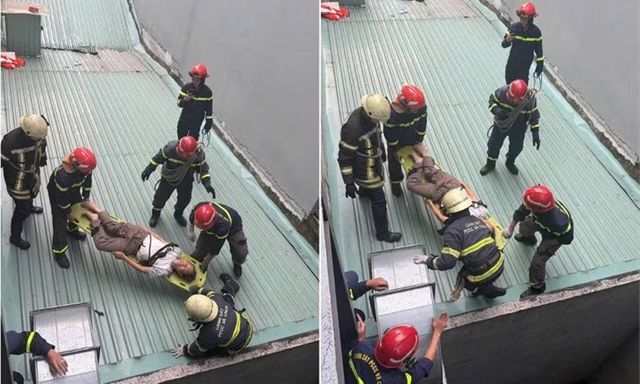 Bị điện giật, người đàn ông rơi từ sân thượng xuống mái tôn hàng xóm