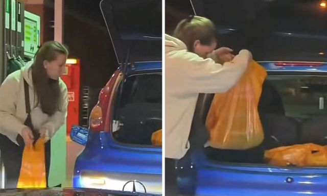 Ngỡ ngàng nữ tài xế dùng túi nilon đựng xăng rồi cho vào cốp xe ô tô để tích trữ: Cực kỳ nguy hiểm