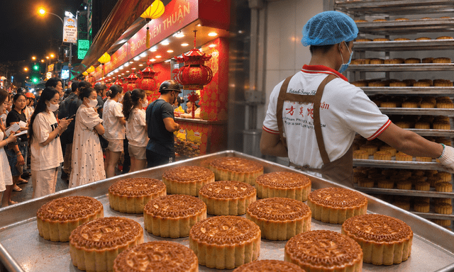 Tiệm bánh Trung thu khách xếp hàng dài chờ mua ở TP. HCM: Hơn 40 năm qua 3 thế hệ, 10 anh chị em cứ đến mùa lại tự tìm về
