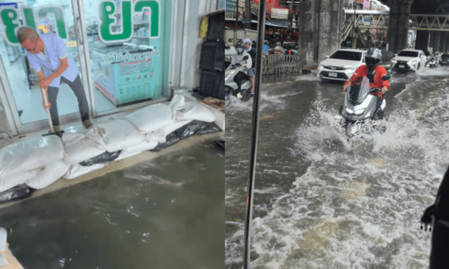 Bangkok mưa lớn, hàng loạt tuyến đường ngập: 3 quận được công bố là vùng thiên tai